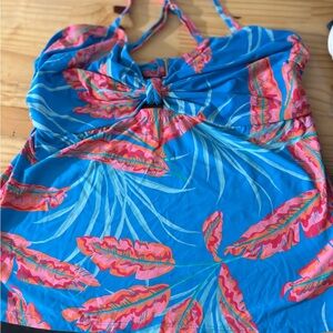 Tropical Blue and Pink Women's Top